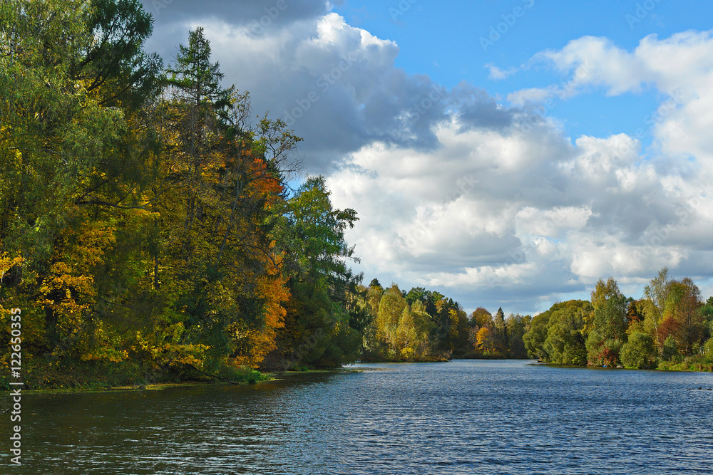 Colorful autumn landscape.Nature background. Marfino, Moscow Region, Russia. Colorful autumn landscape.Nature background. Marfino, Moscow Region, Russia.