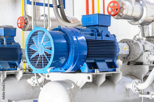 industrial compressor refrigeration at manufacturing factory photo