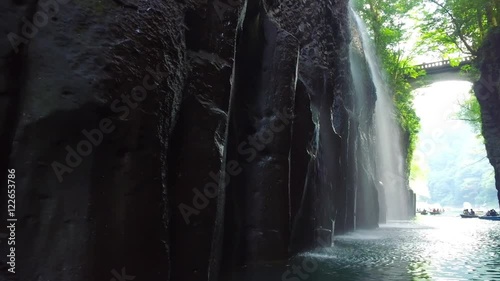 Go through clip of Tkachiho gorge, Miyazaki Prefecture, Japan
