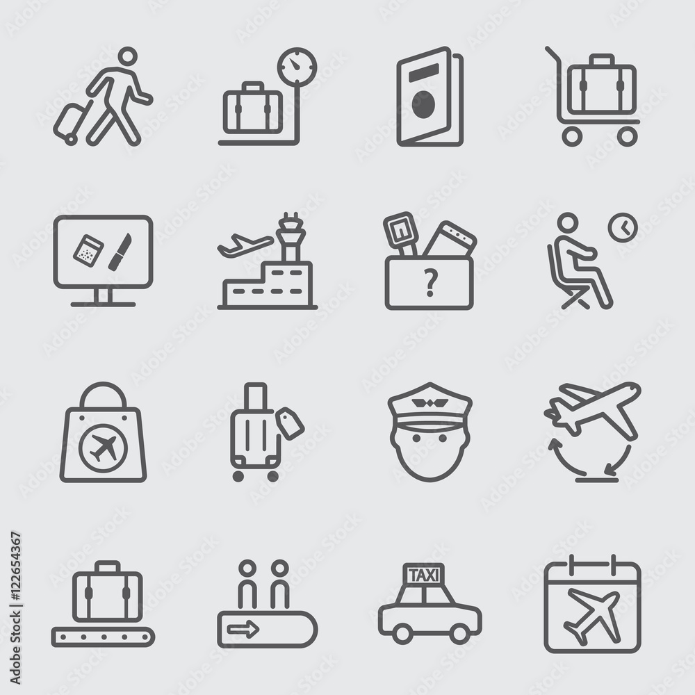 Airport line icon 1 Airport line icon 1