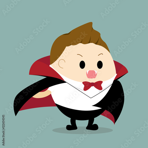 Vector of man dress as Dracula Vampire for Halloween