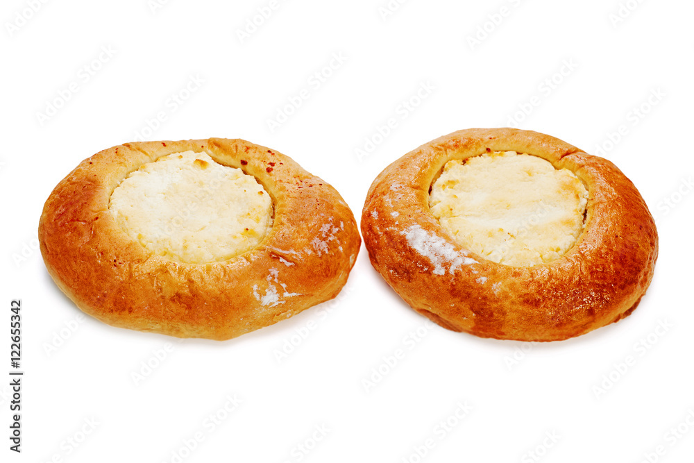 Fresh buns muffins with cheese for breakfast. Closeup. Fresh buns muffins with cheese for breakfast. Closeup.