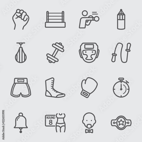Boxing  line icon