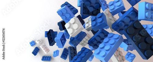 Plastic building blocks photo