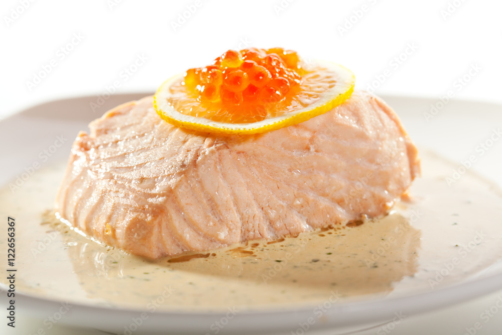 Steamed Salmon with Cream Sauce Steamed Salmon with Cream Sauce