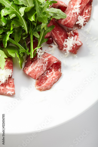 Meat Carpaccio with Rocket Salad