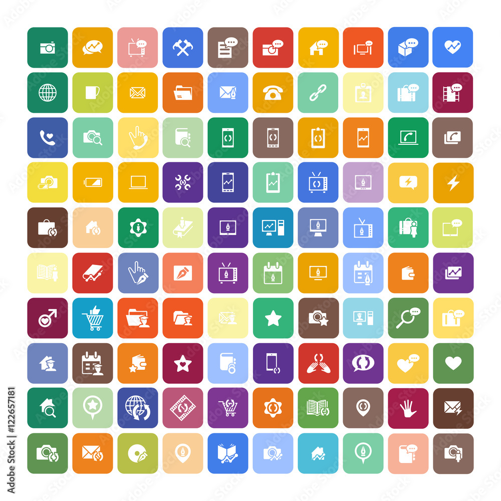 Set of 100 Universal Icons. Business, internet, web design. Set of 100 Universal Icons. Business, internet, web design.