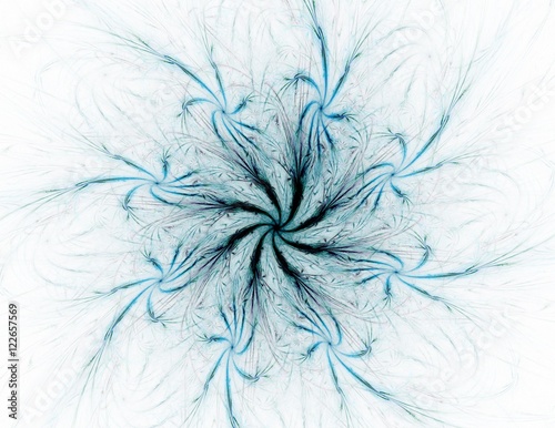 Lacy colorful clockwork pattern. Digital fractal art design. Abstract design of sacred symbols signs geometry.