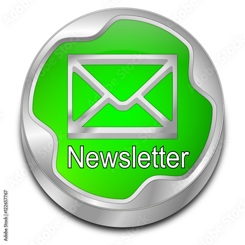 Newsletter Button - 3D illustration