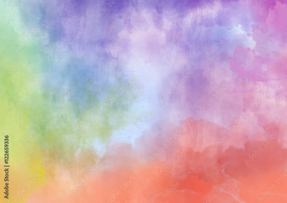 Colorful watercolor hand painted abstract background for textures