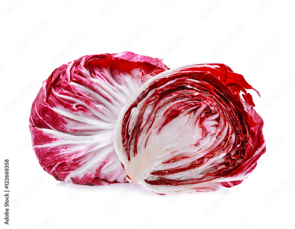 Fototapeta premium Radicchio, red salad isolated on white background
