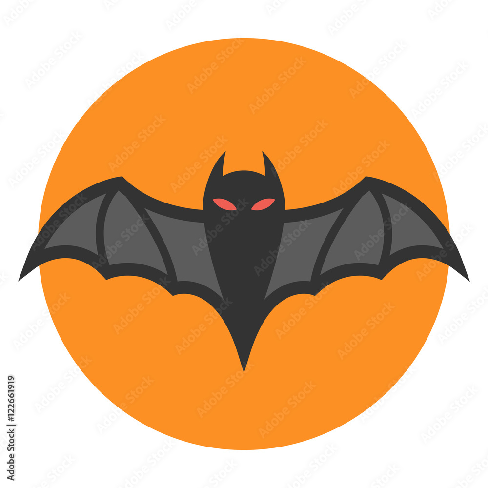 Bat icon flat