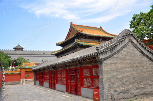Chongmo Pavilion in the Shenyang Imperial Palace (Mukden Palace), Shenyang, Liaoning Province, China.  Shenyang Imperial Palace is UNESCO world heritage site built in 400 years ago.
