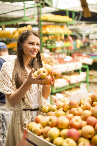 Young woman  at the market