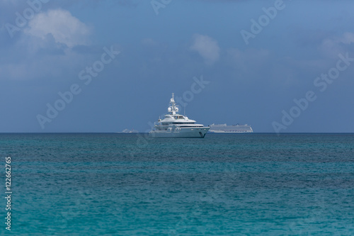 Yachts in Sandy Toes Island, Nassau Bahamas