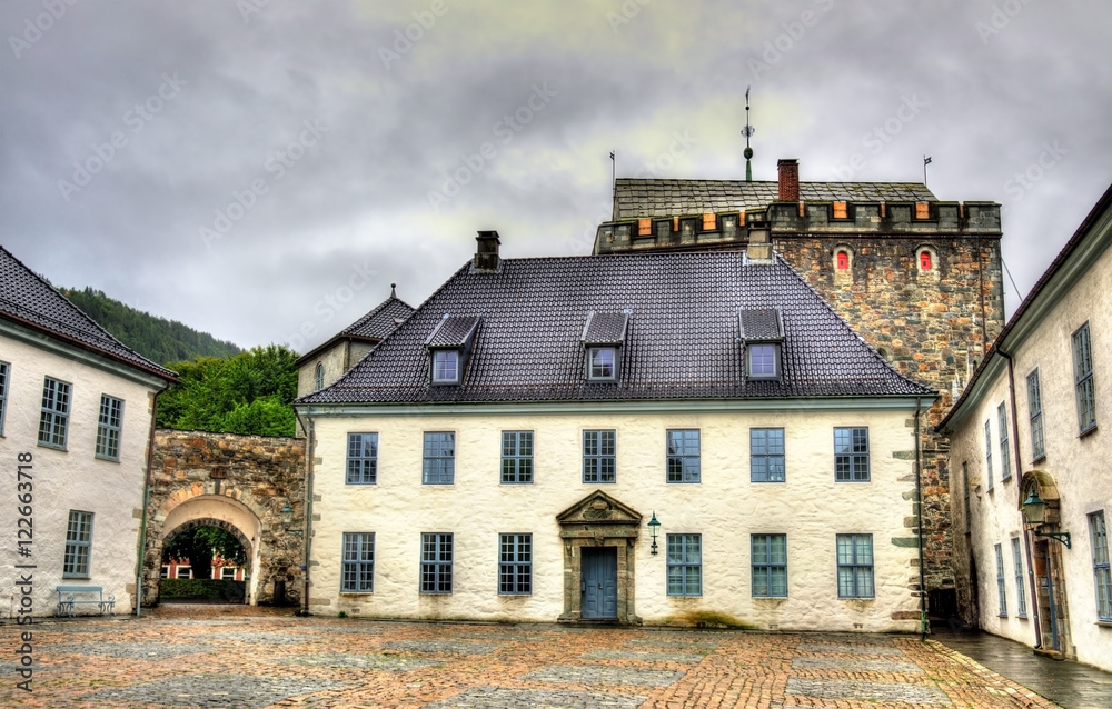 Naklejka premium Bergenhus Fortress in Bergen, Norway