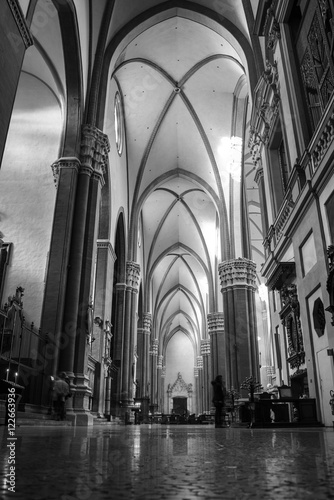 Interior of Basilica of San Petronio in Bologna, Italy photo