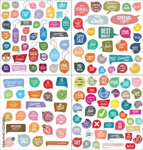 Sale stickers and tags mega collection