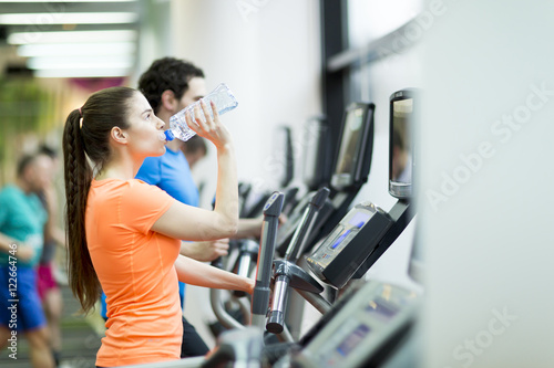 Young people in the gym
