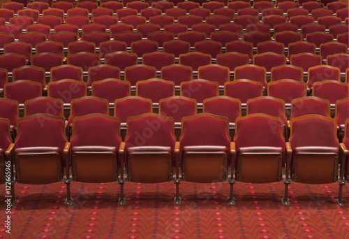 Orange coloured modular seating, close up 