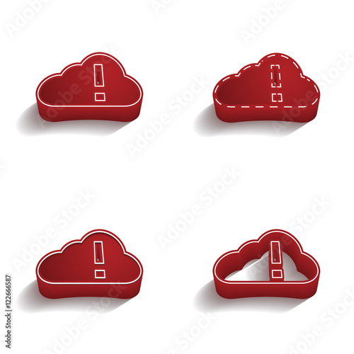 ikona 3D z obrysem zestaw