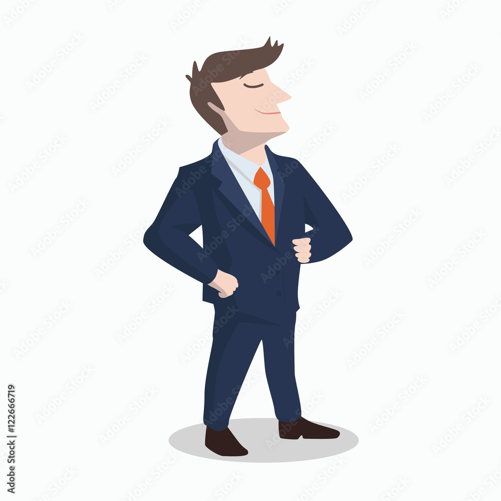 Businessman cartoon character. Vector illustration Businessman cartoon character. Vector illustration