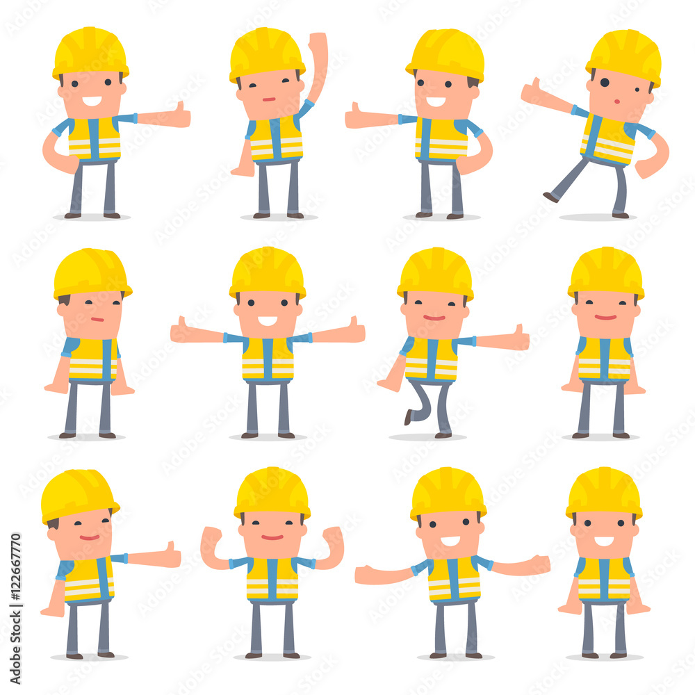 Set of Funny and Cheerful Character Smart Builder showing thumb
