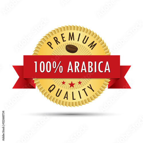 Arabica coffee premium quality icon logo