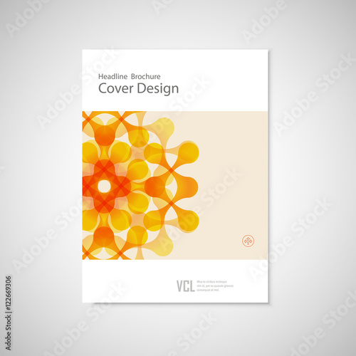 Vector brochure with abstract figures. Modern connect pattern