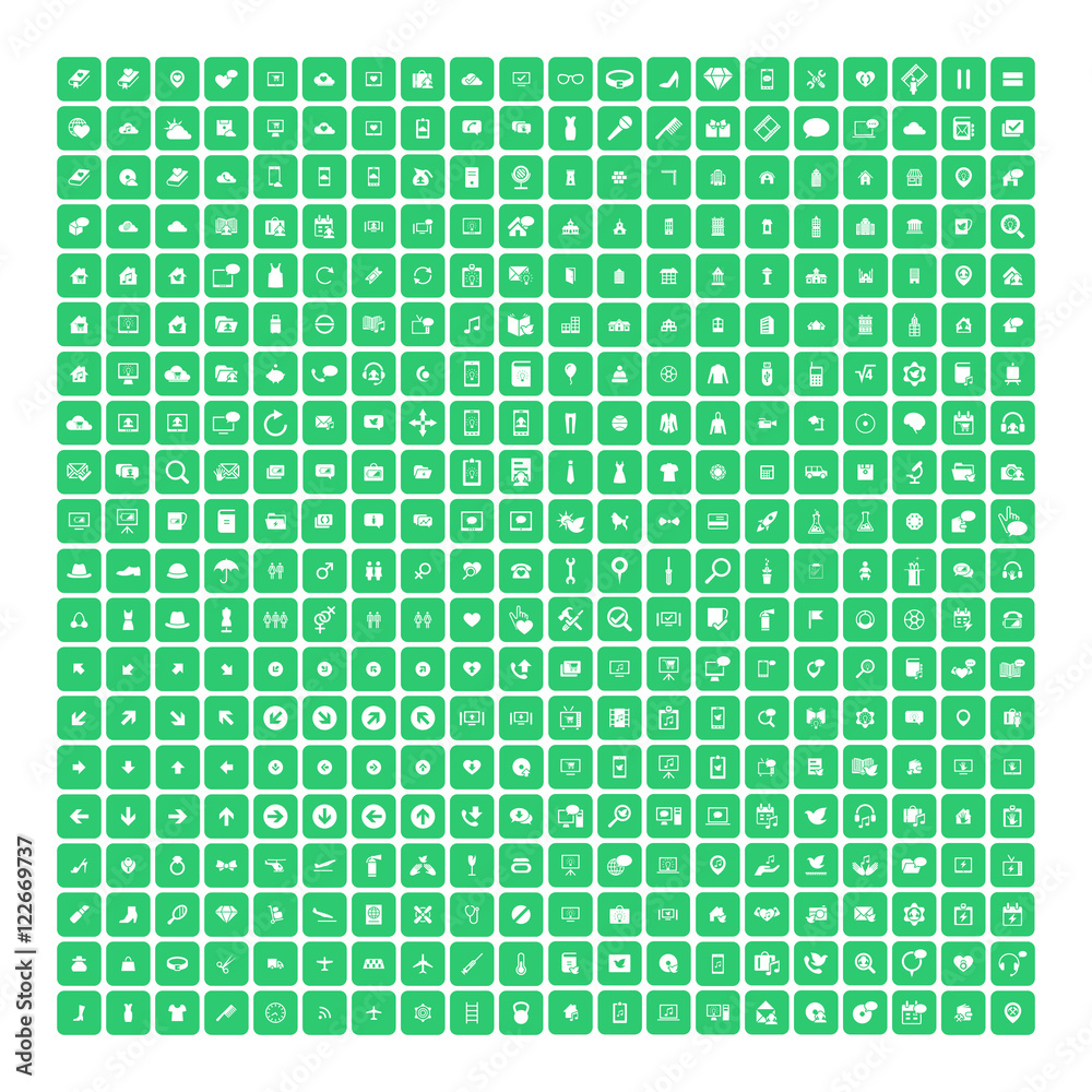 Fototapeta premium Set of 200 Universal Icons. Business, internet, web design.