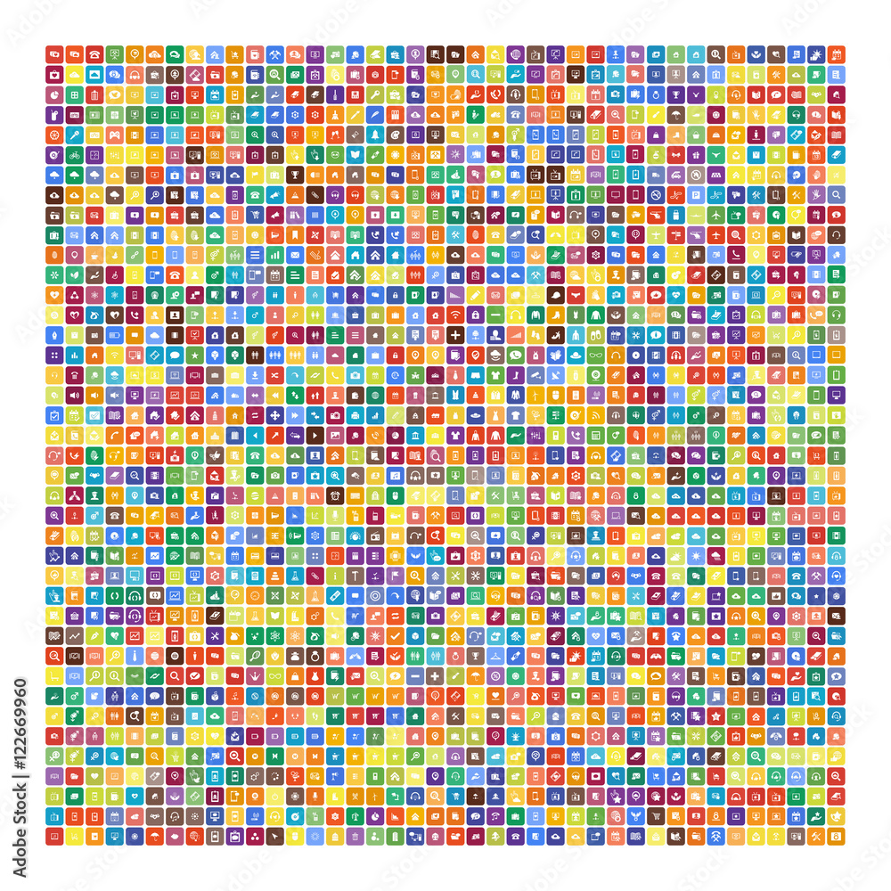 Fototapeta premium Set of 400 Universal Icons. Business, internet, web design.