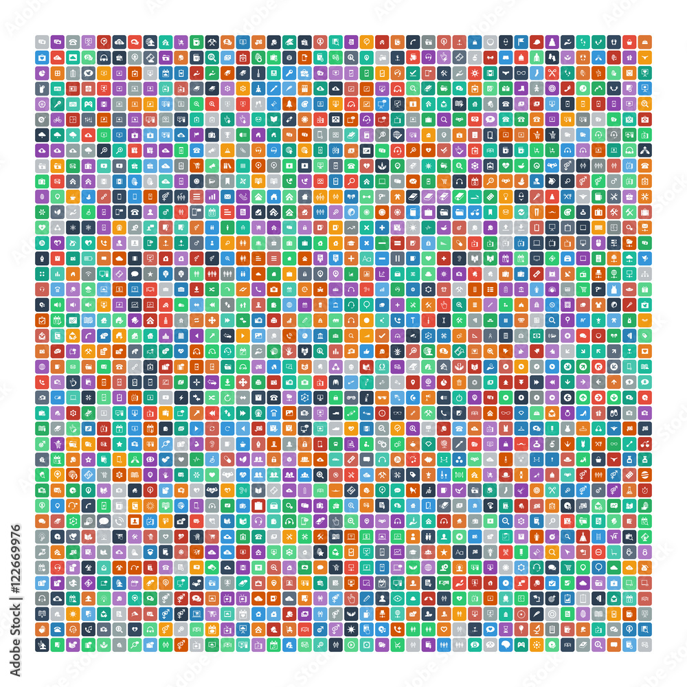 Fototapeta premium Set of 400 Universal Icons. Business, internet, web design.