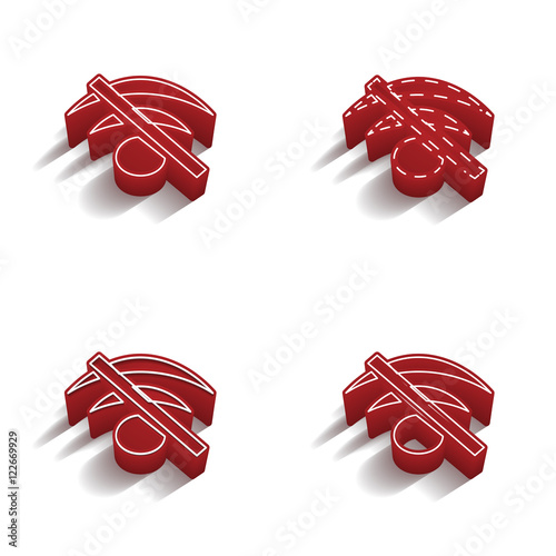 ikona 3D z obrysem zestaw