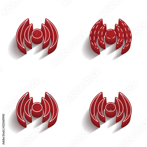 ikona 3D z obrysem zestaw