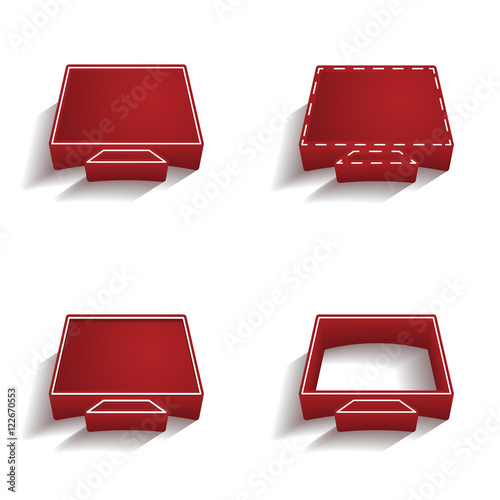 ikona 3D z obrysem zestaw