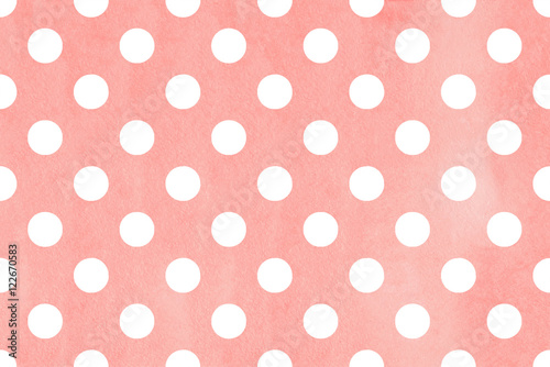 Watercolor polka dot background.