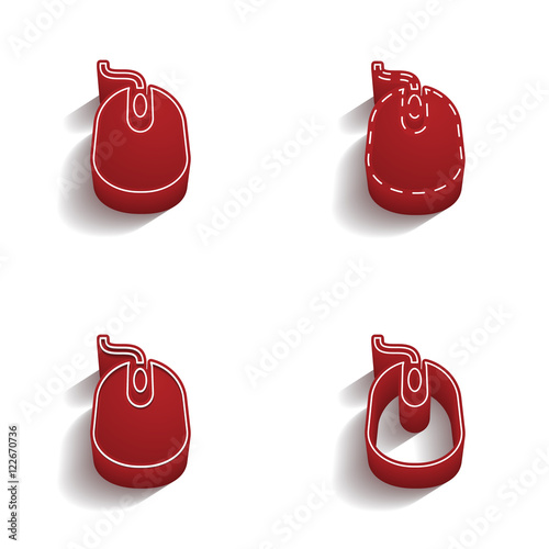 ikona 3D z obrysem zestaw