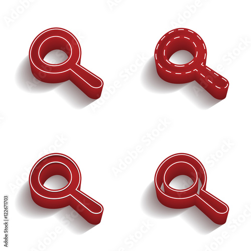 ikona 3D z obrysem zestaw