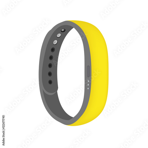 yellow color smart band vector isolated