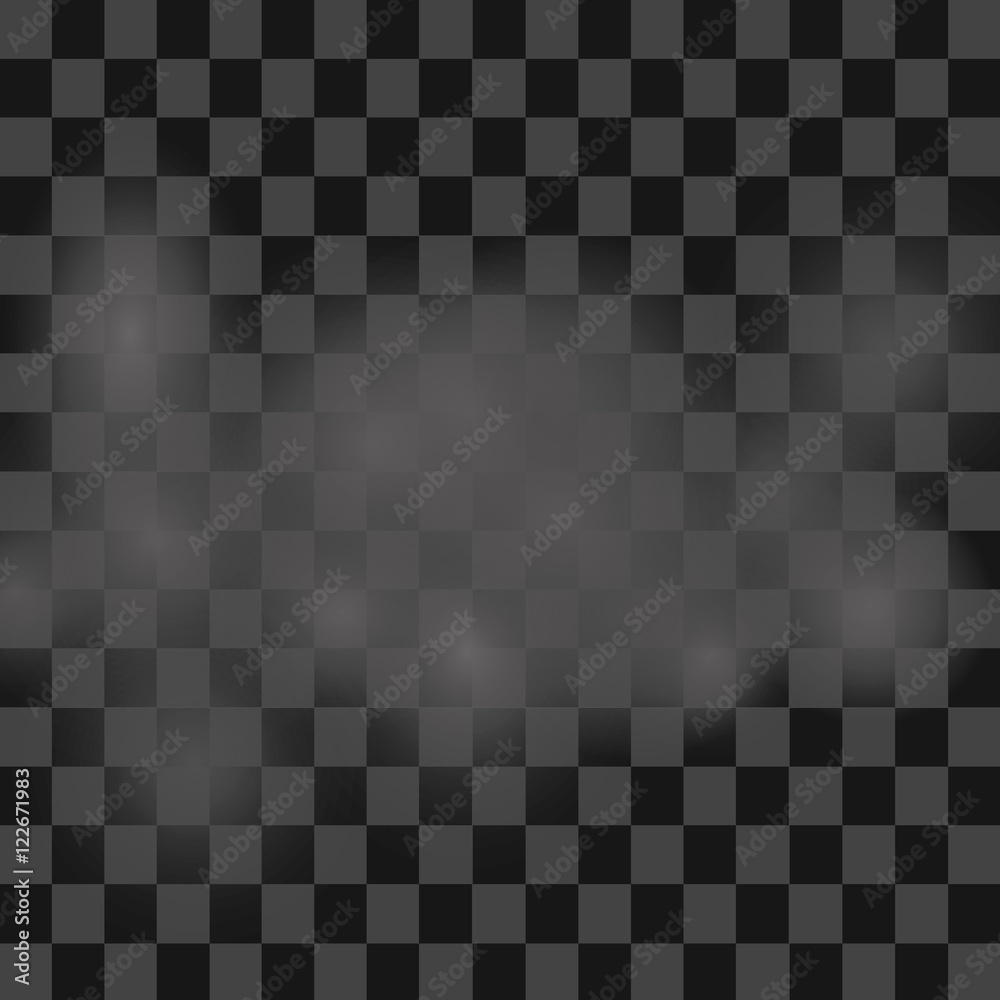 Fototapeta premium Fog or smoke isolated transparent special effect. White vector cloudiness, mist or smog background. Vector illustration
