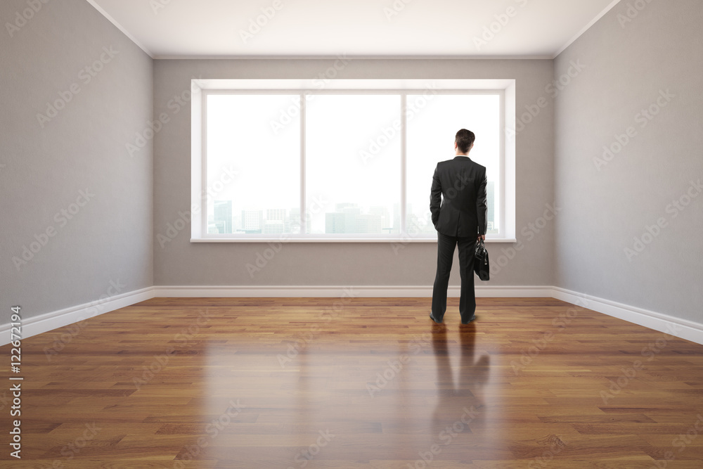 Businessman in interior Businessman in interior