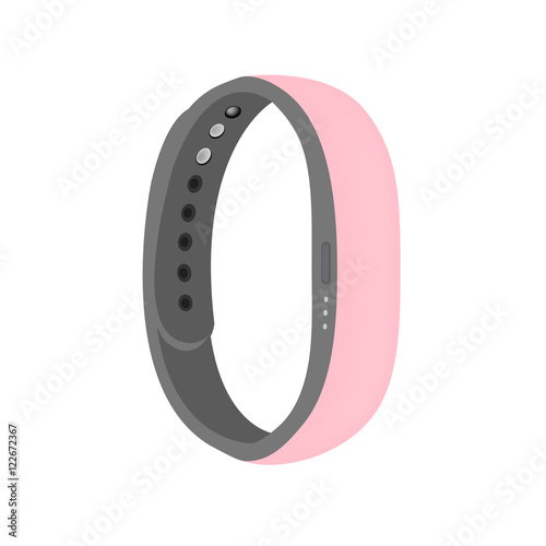 baby pink color smart band vector isolated