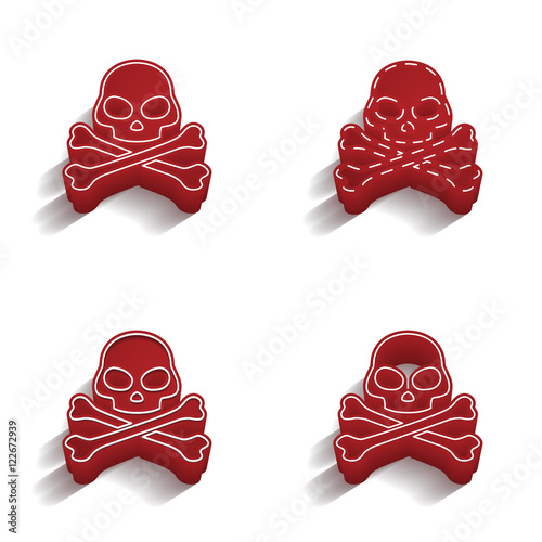 ikona 3D z obrysem zestaw