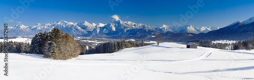 Panorama der Alpen im Allgäu bei Füssen