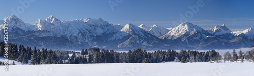Panorama der Alpen im Allgäu bei Füssen