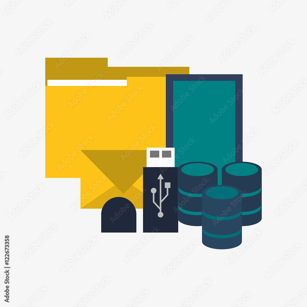flat design data center related icons image vector illustration flat design data center related icons image vector illustration