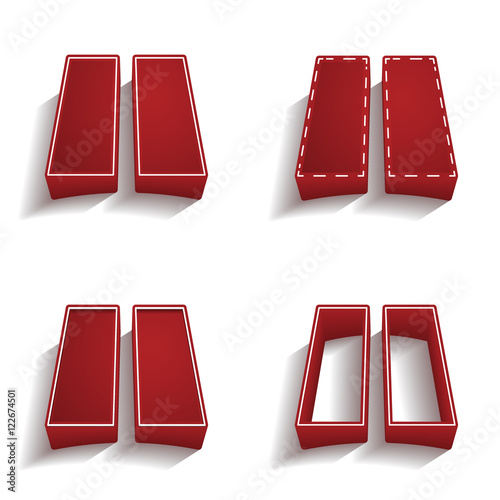 ikona 3D z obrysem zestaw