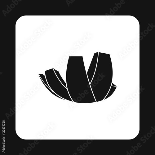 Museum of art and science in Singapore icon in simple style isolated on white background. Landmark symbol
