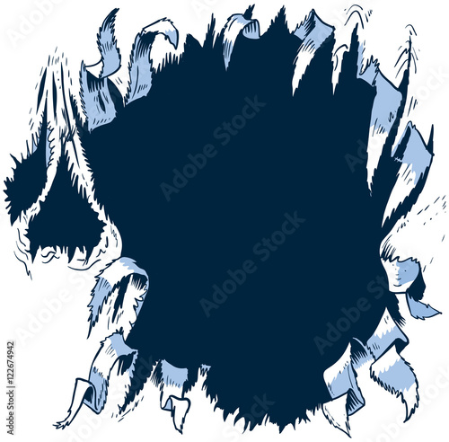 Tattered Hole Tearing Vector Background