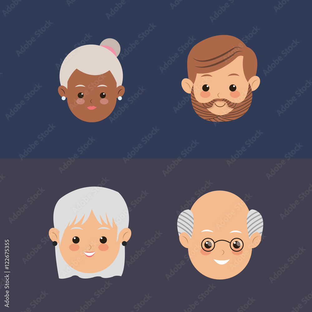 flat design traditional family image vector illustration flat design traditional family image vector illustration